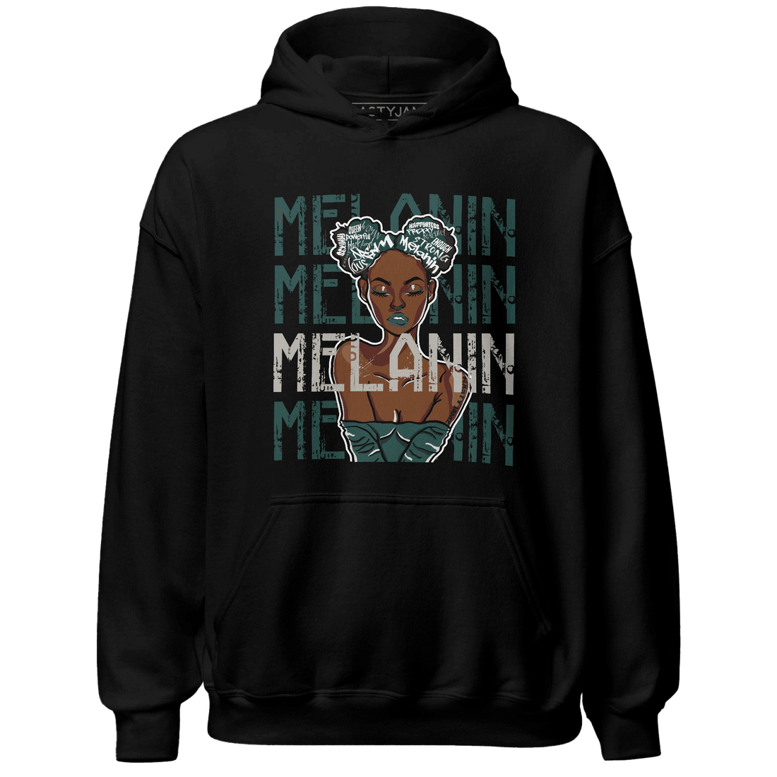 Oxidized Green 4s Hoodie Match Melanin Girl - NastyJamz