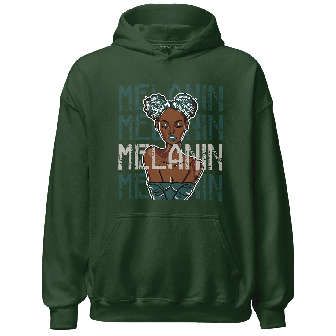 Oxidized Green 4s Hoodie Match Melanin Girl - NastyJamz