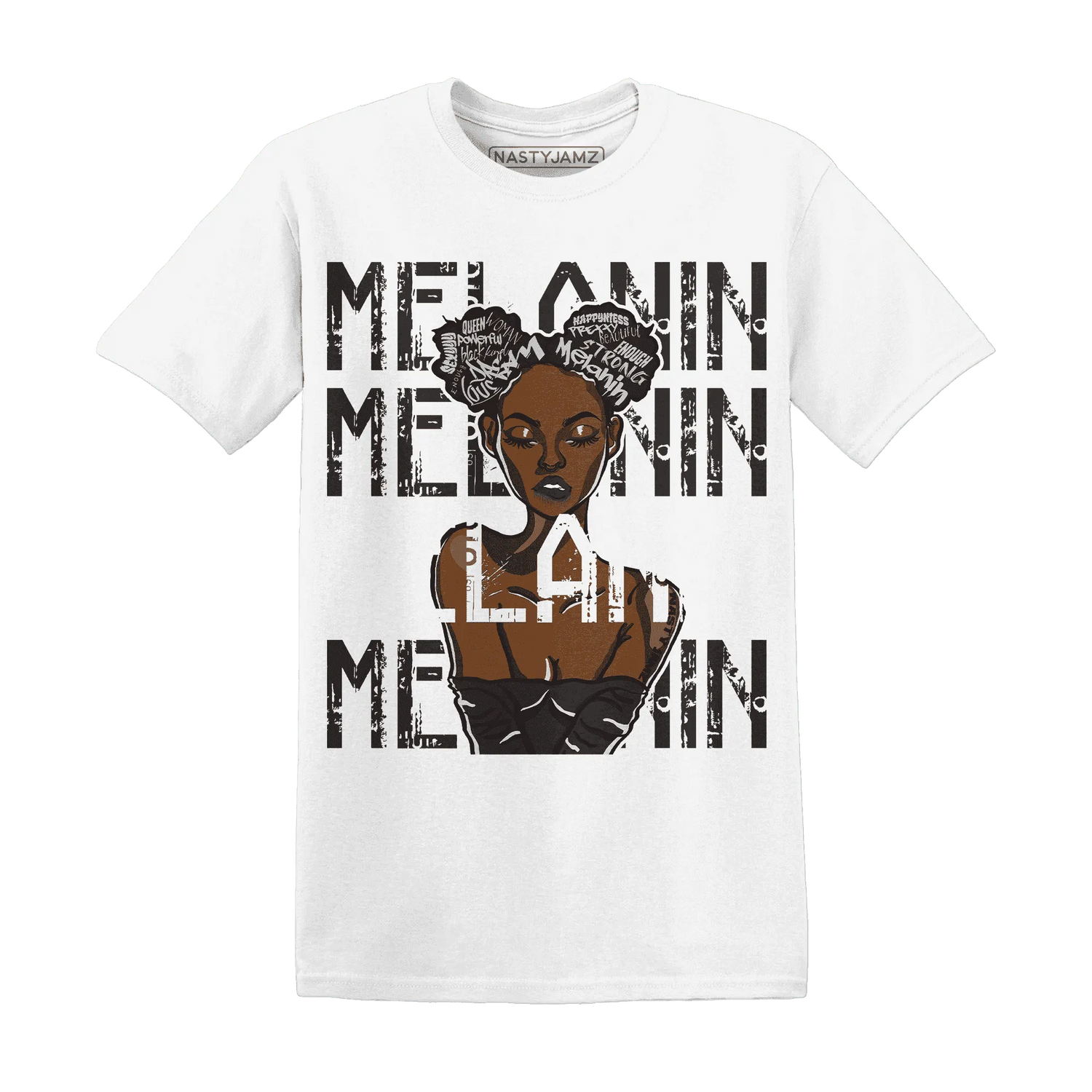 White-Thunder-4s-T-Shirt-Match-Melanin-Girl