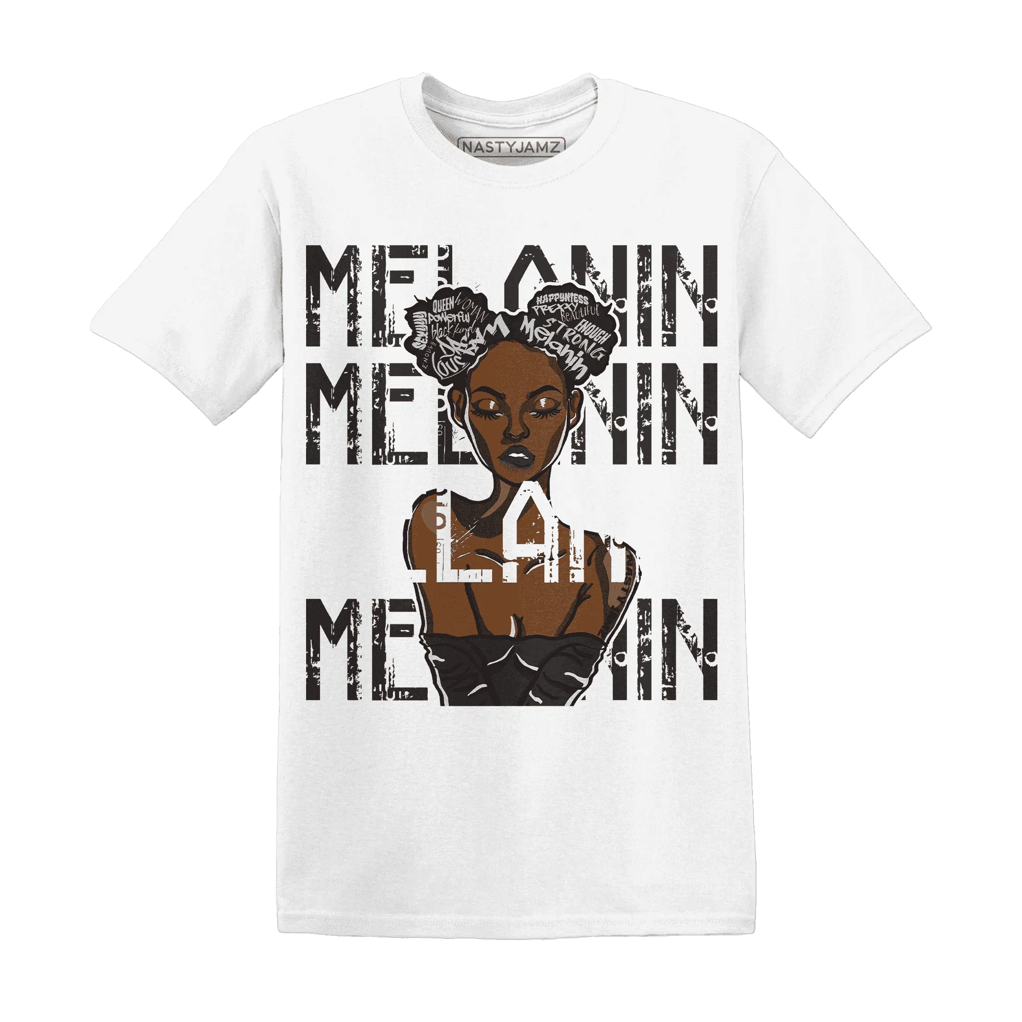 White-Thunder-4s-T-Shirt-Match-Melanin-Girl