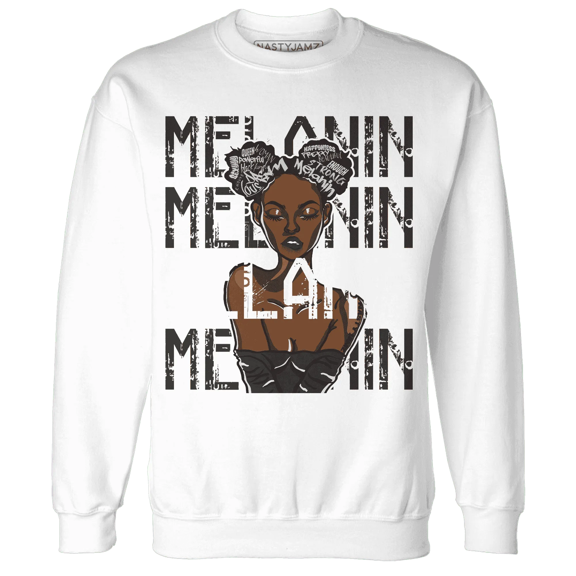 White-Thunder-4s-Sweatshirt-Match-Melanin-Girl