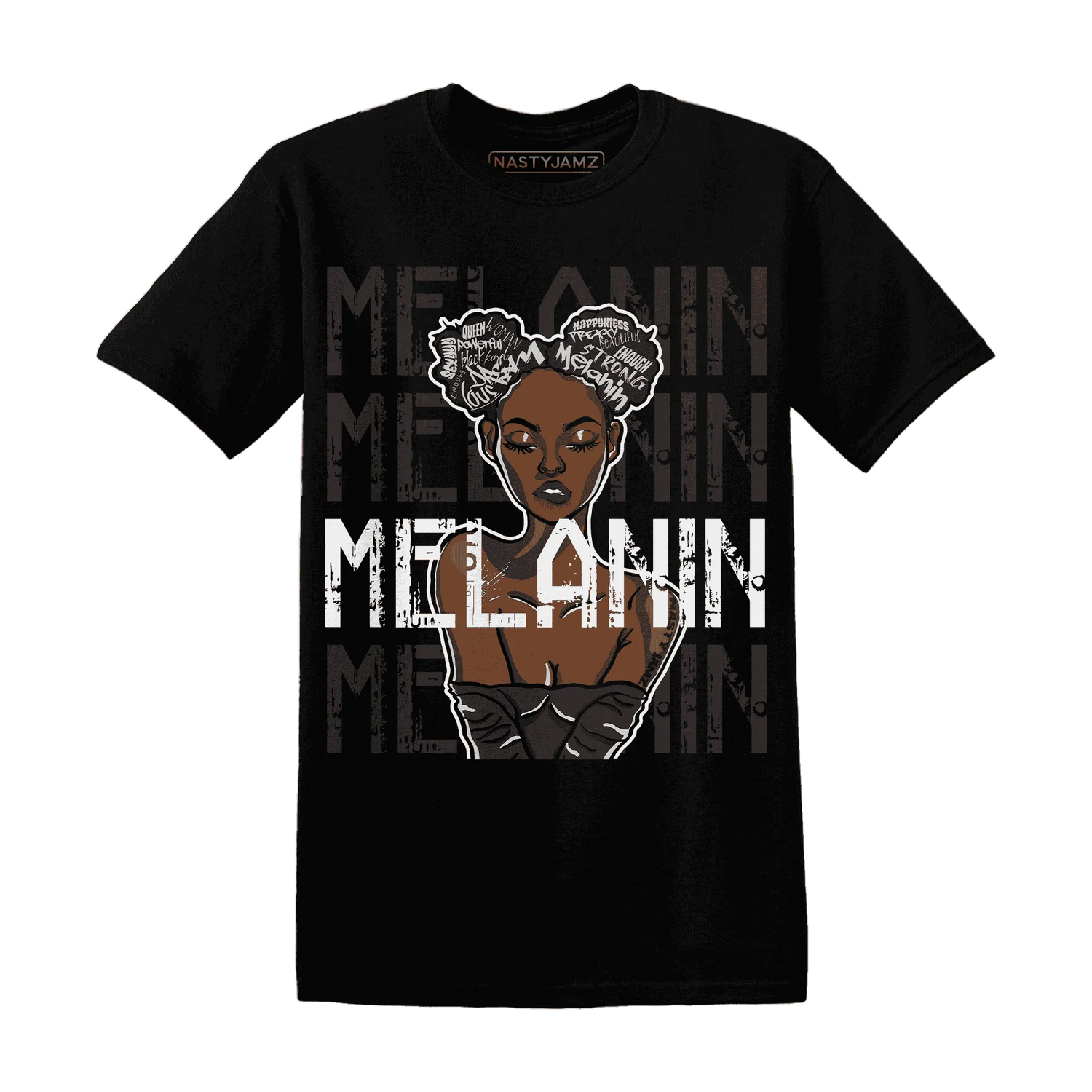 White-Thunder-4s-T-Shirt-Match-Melanin-Girl