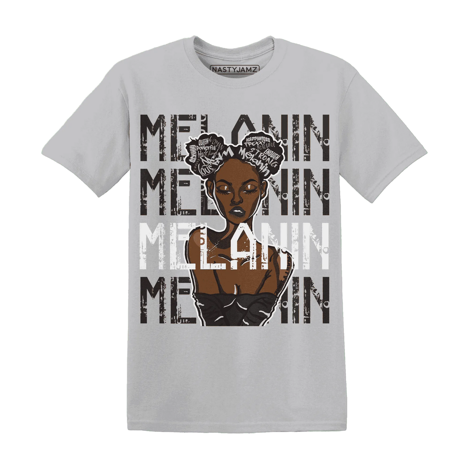 White-Thunder-4s-T-Shirt-Match-Melanin-Girl