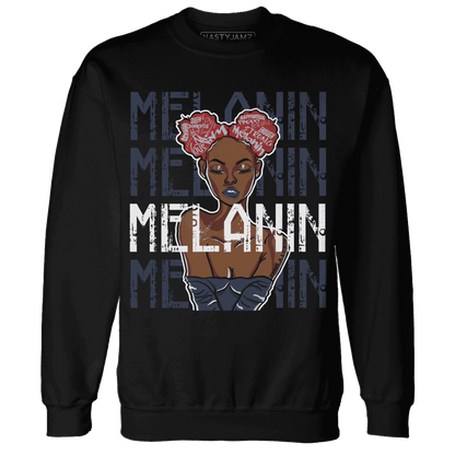 White-Navy-6s-Sweatshirt-Match-Melanin-Girl