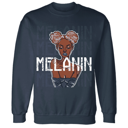 White-Navy-6s-Sweatshirt-Match-Melanin-Girl