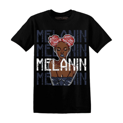 White-Navy-6s-T-Shirt-Match-Melanin-Girl