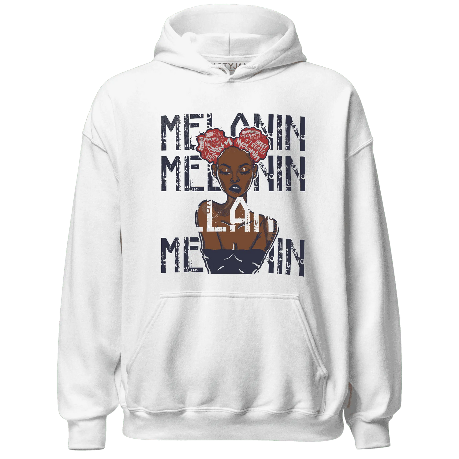 White-Navy-6s-Hoodie-Match-Melanin-Girl