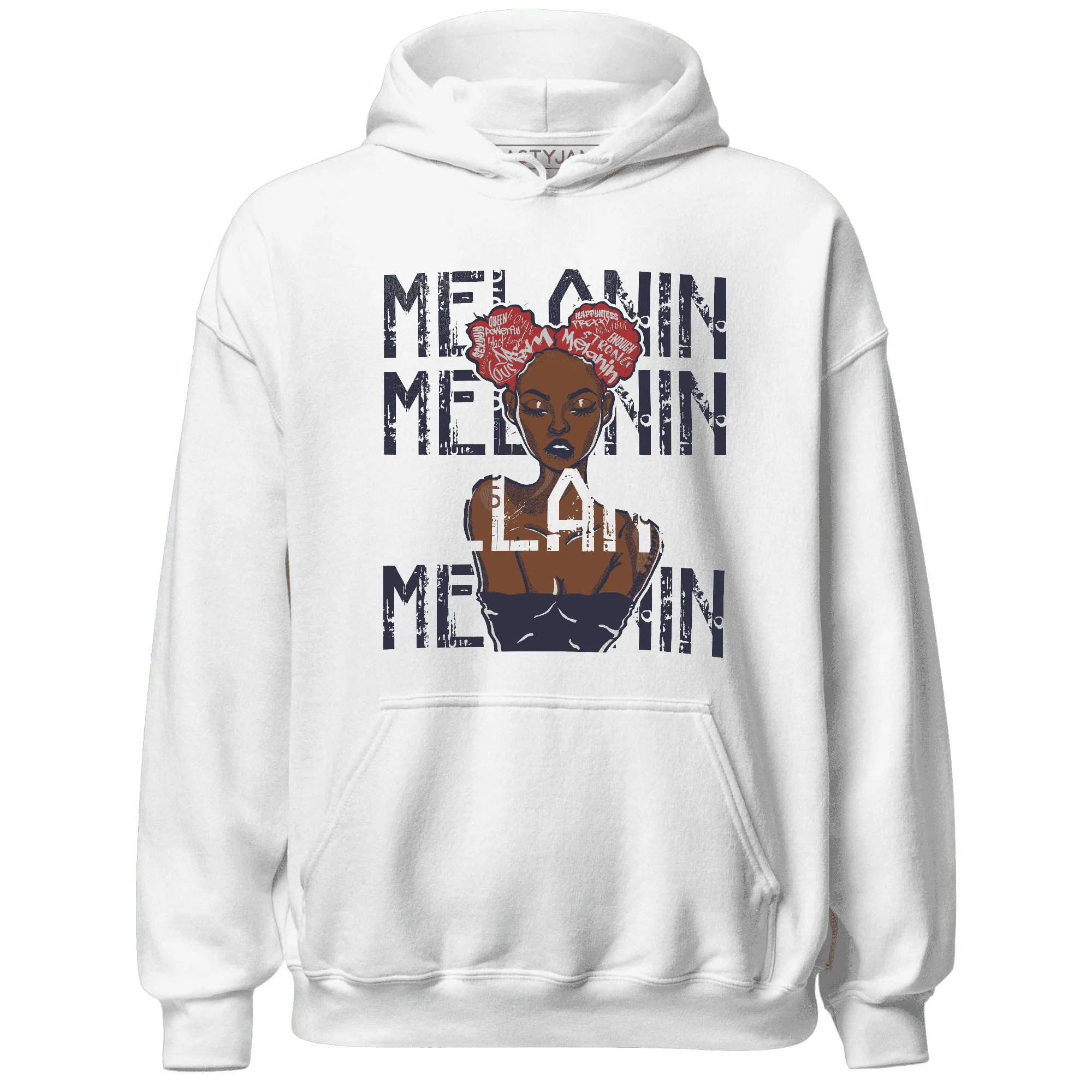 White-Navy-6s-Hoodie-Match-Melanin-Girl