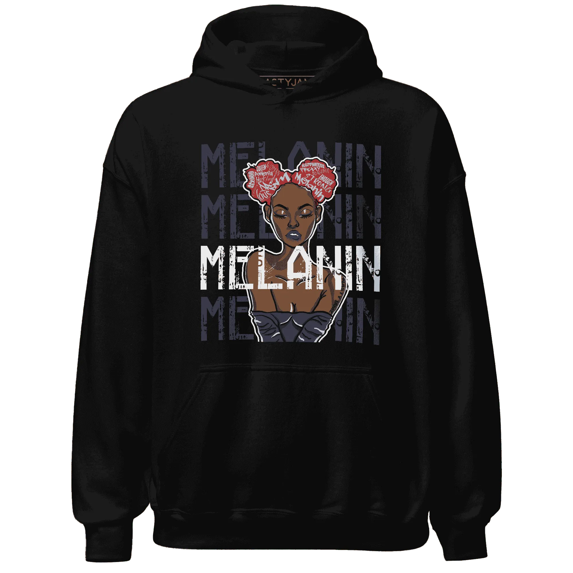 White-Navy-6s-Hoodie-Match-Melanin-Girl