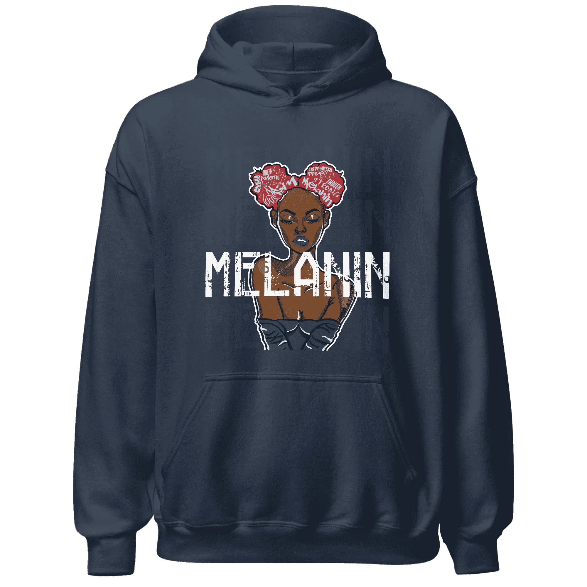 White-Navy-6s-Hoodie-Match-Melanin-Girl