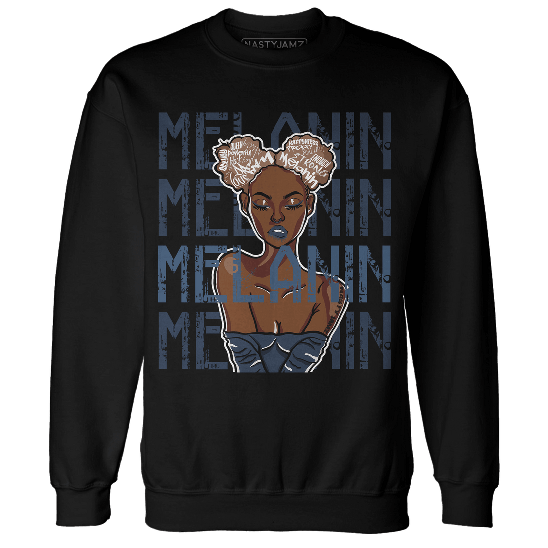 AM 1 86 Jackie Robinson Sweatshirt Match Melanin Girl - NastyJamz