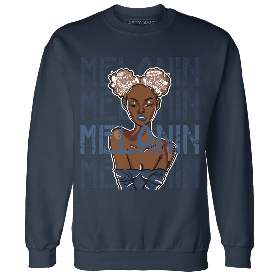 AM 1 86 Jackie Robinson Sweatshirt Match Melanin Girl - NastyJamz