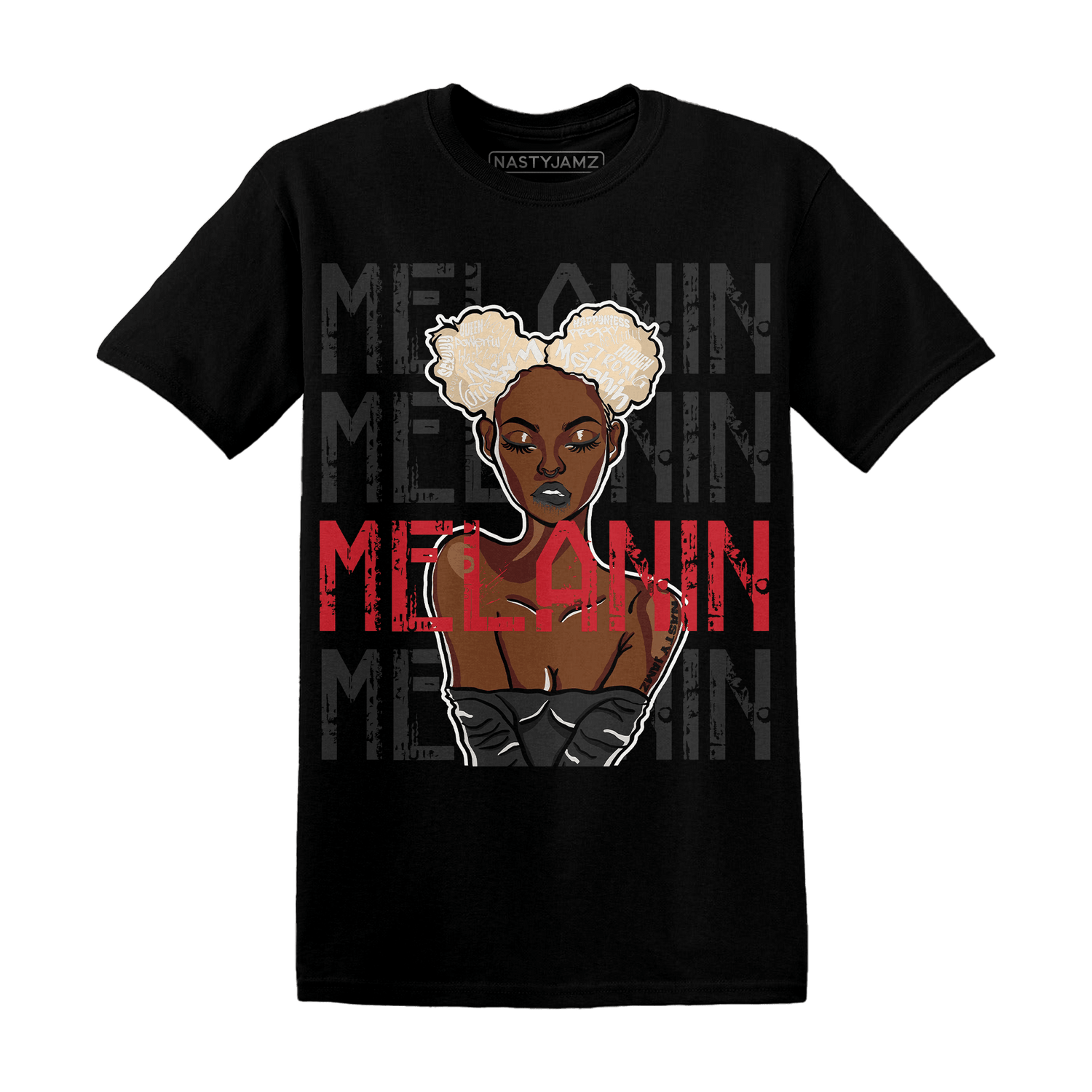 Jumman Jack University Red T Shirt Match Melanin Girl - NastyJamz