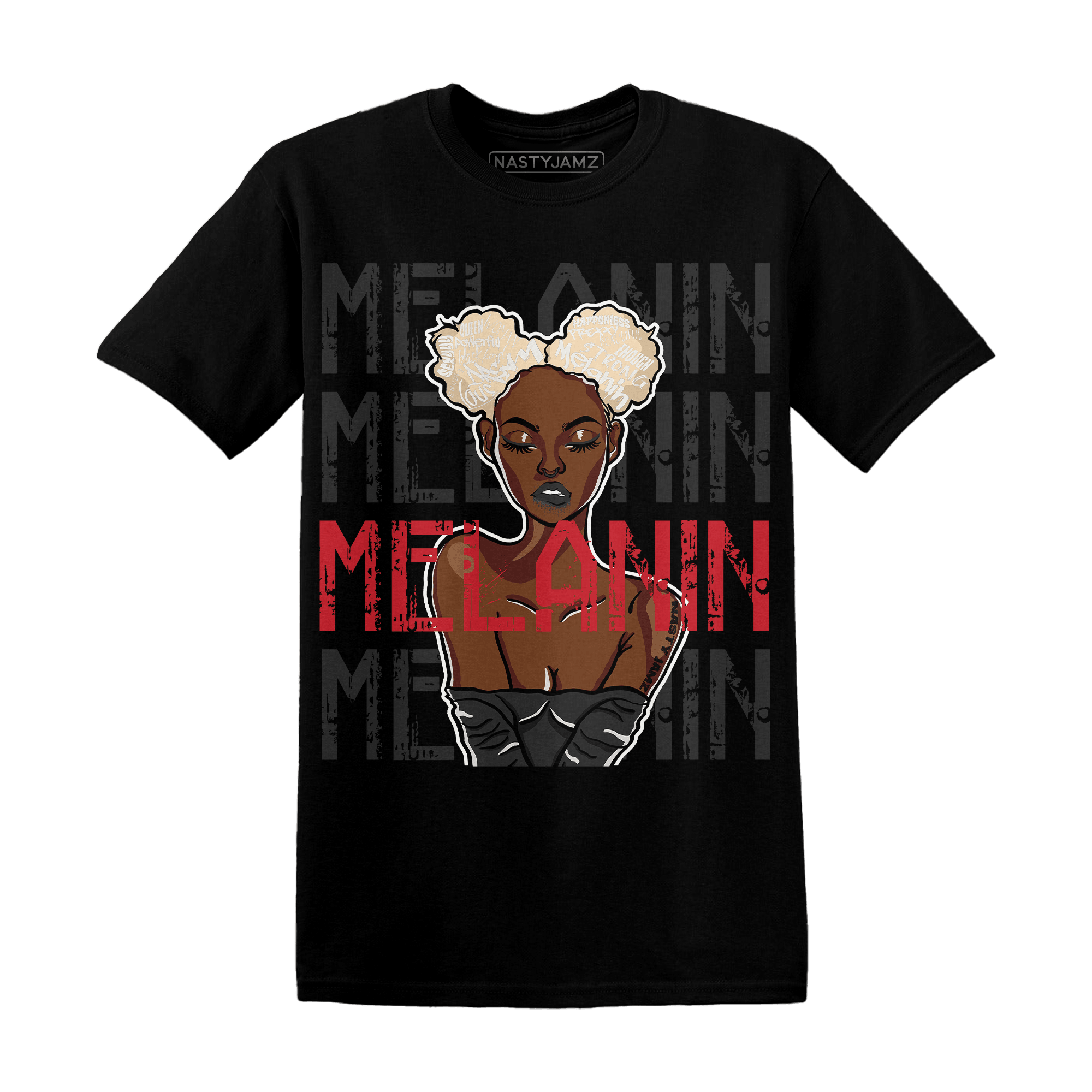 Jumman Jack University Red T Shirt Match Melanin Girl - NastyJamz