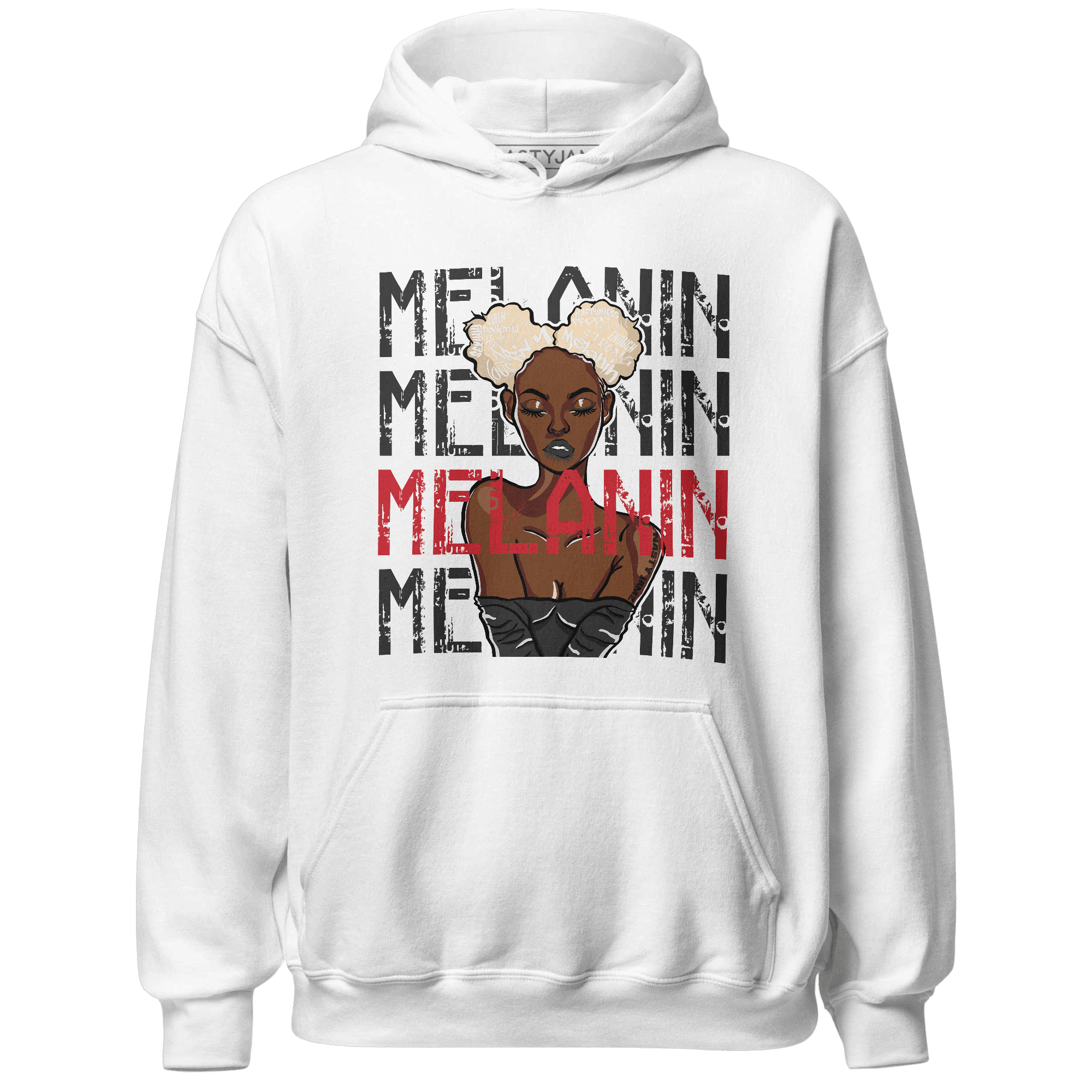 Jumman Jack University Red Hoodie Match Melanin Girl - NastyJamz