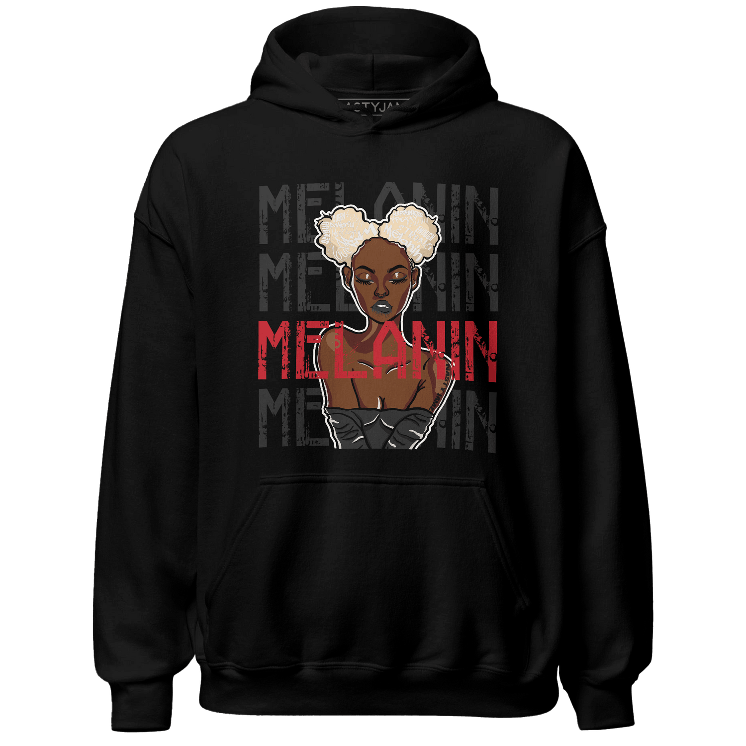 Jumman Jack University Red Hoodie Match Melanin Girl - NastyJamz