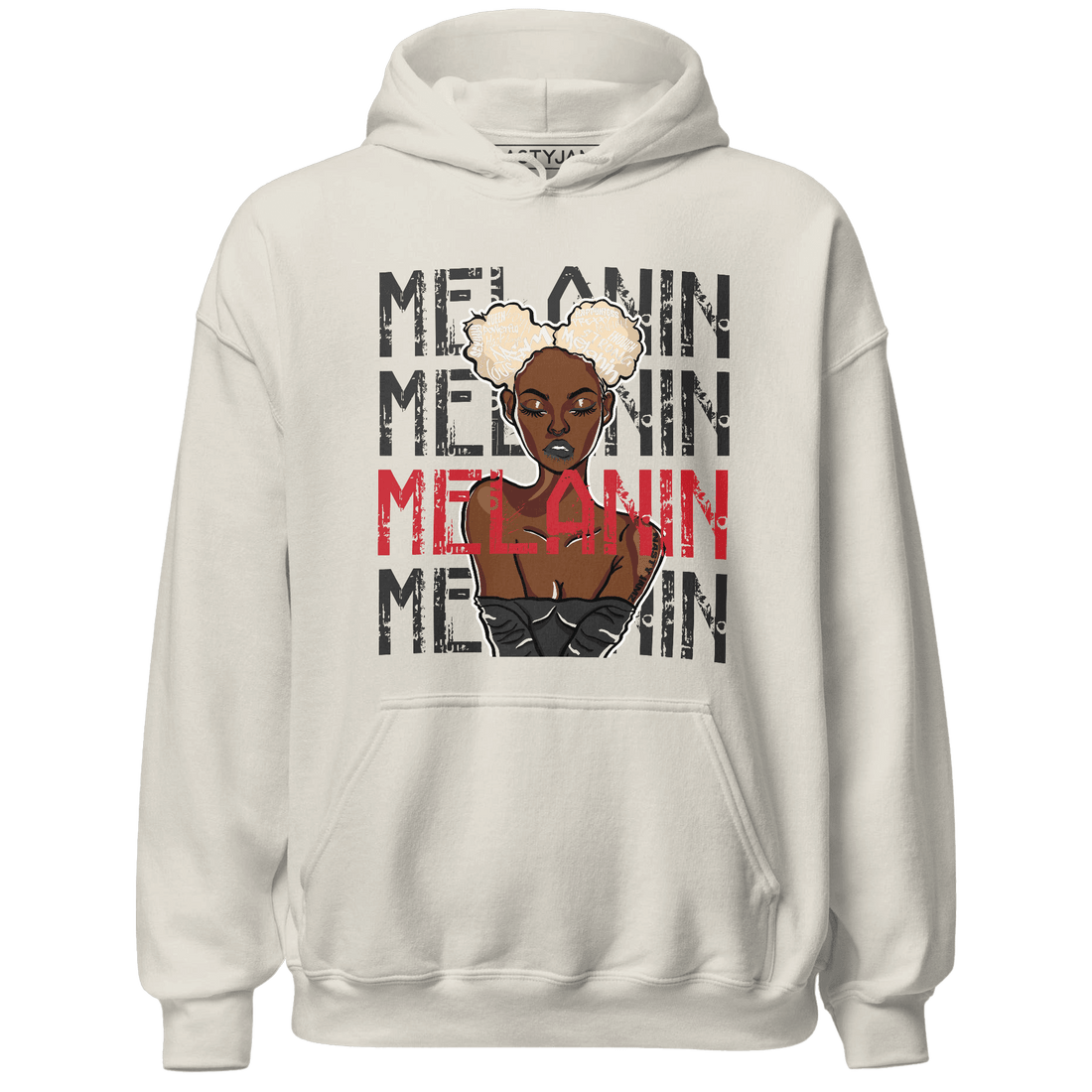 Jumman Jack University Red Hoodie Match Melanin Girl - NastyJamz