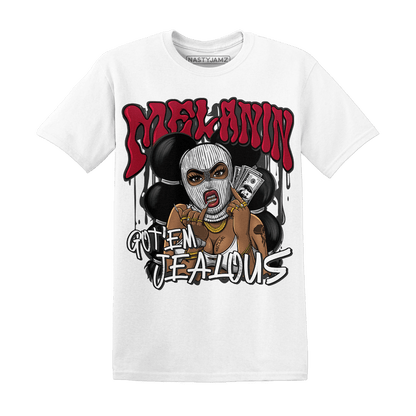Retro Red Taxi 12s T Shirt Match Melanin Got Em Jealous - NastyJamz