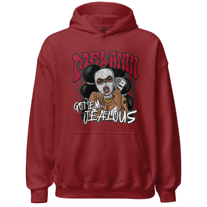 Retro Red Taxi 12s Hoodie Match Melanin Got Em Jealous - NastyJamz