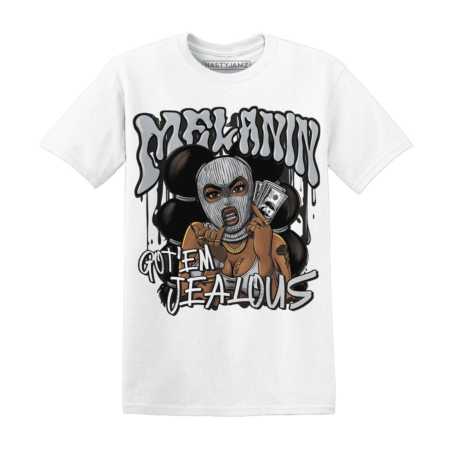 NastyJamz-Wolf-Grey-12s-T-Shirt-Match-Melanin-Got-Em-Jealous