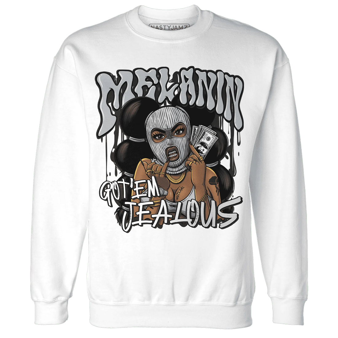 NastyJamz-Wolf-Grey-12s-Sweatshirt-Match-Melanin-Got-Em-Jealous