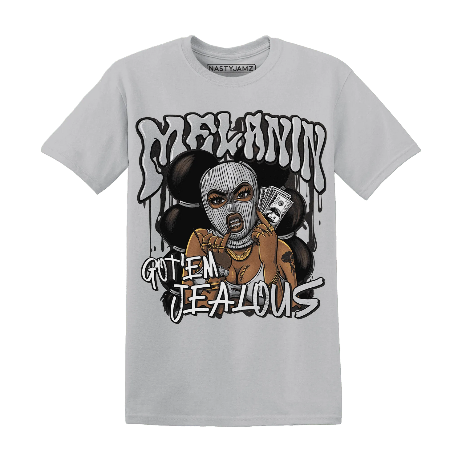 NastyJamz-Wolf-Grey-12s-T-Shirt-Match-Melanin-Got-Em-Jealous