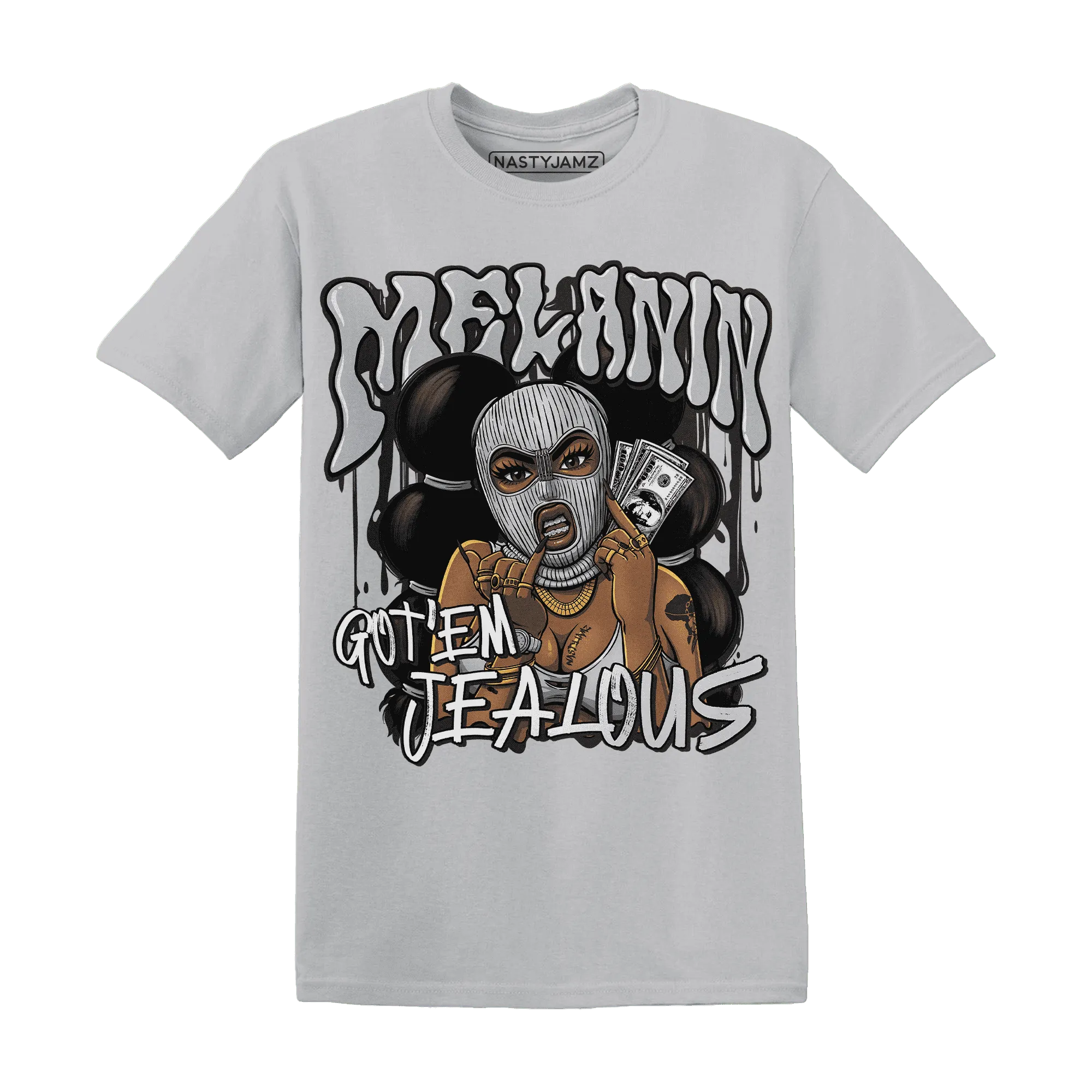 NastyJamz-Wolf-Grey-12s-T-Shirt-Match-Melanin-Got-Em-Jealous