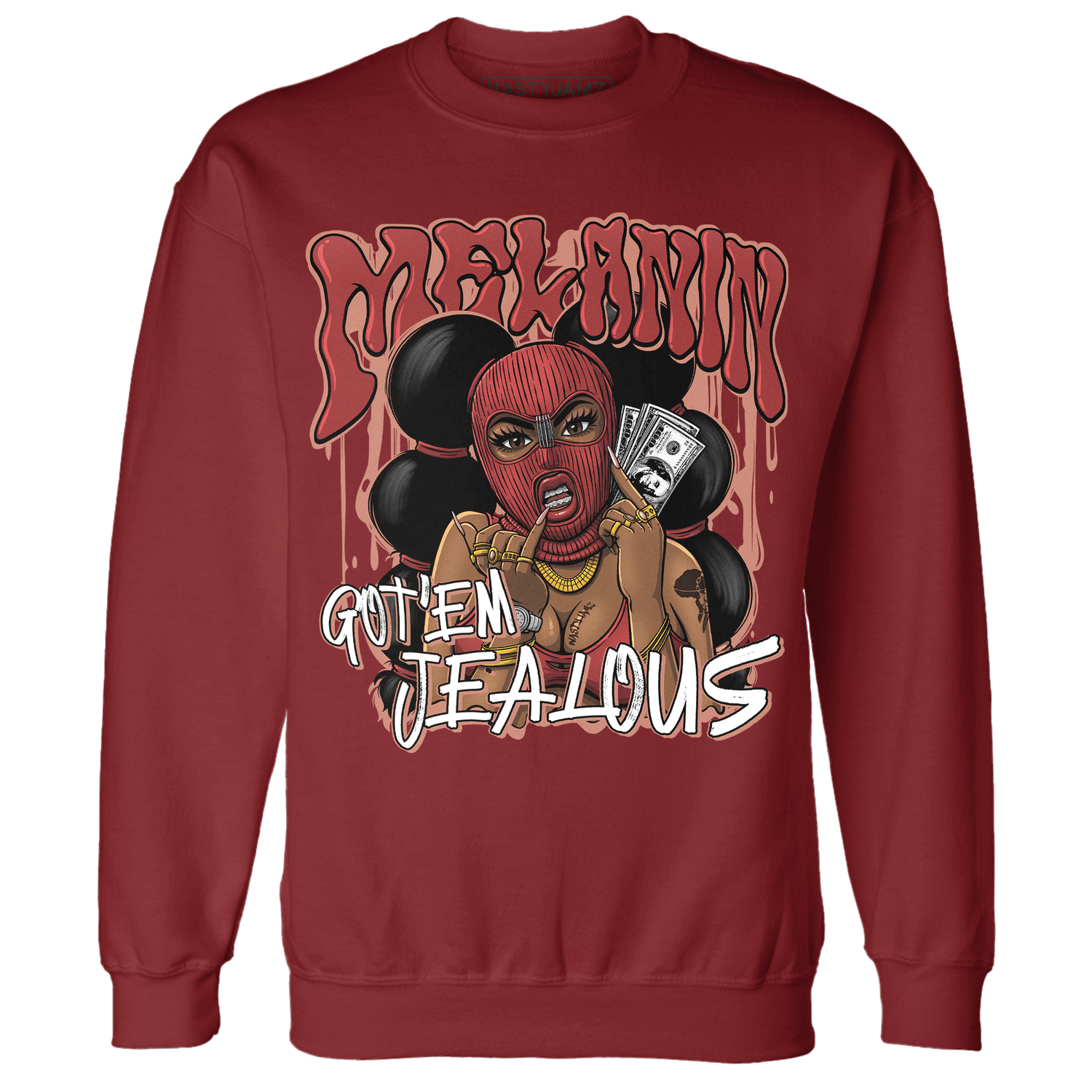 Dune Red 13s Sweatshirt Match Melanin Got Em Jealous - NastyJamz