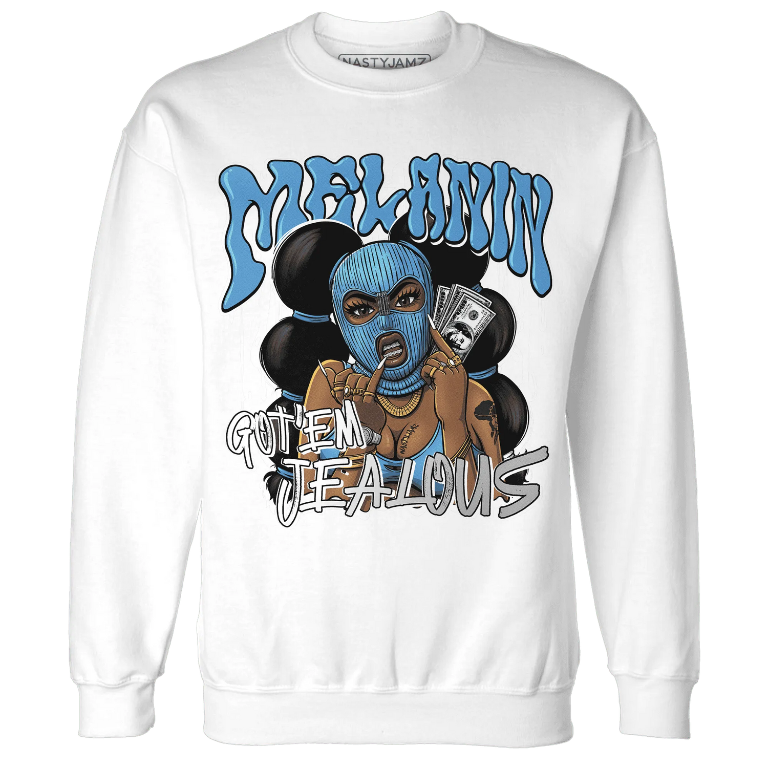 NastyJamz-Carolina-Blue-Univercitii-17s-Sweatshirt-Match-Melanin-Got-Em-Jealous