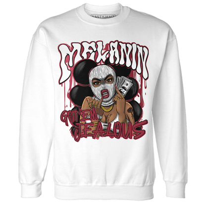High 85 Metallic Burgundy 1s Sweatshirt Match Melanin Got Em Jealous - NastyJamz