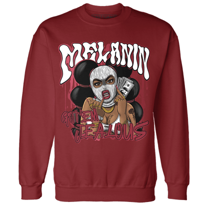 High 85 Metallic Burgundy 1s Sweatshirt Match Melanin Got Em Jealous - NastyJamz