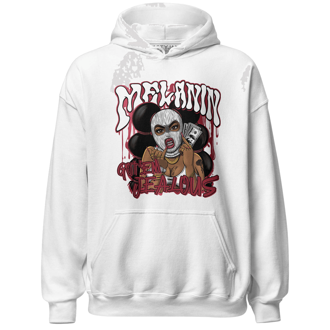 High 85 Metallic Burgundy 1s Hoodie Match Melanin Got Em Jealous - NastyJamz