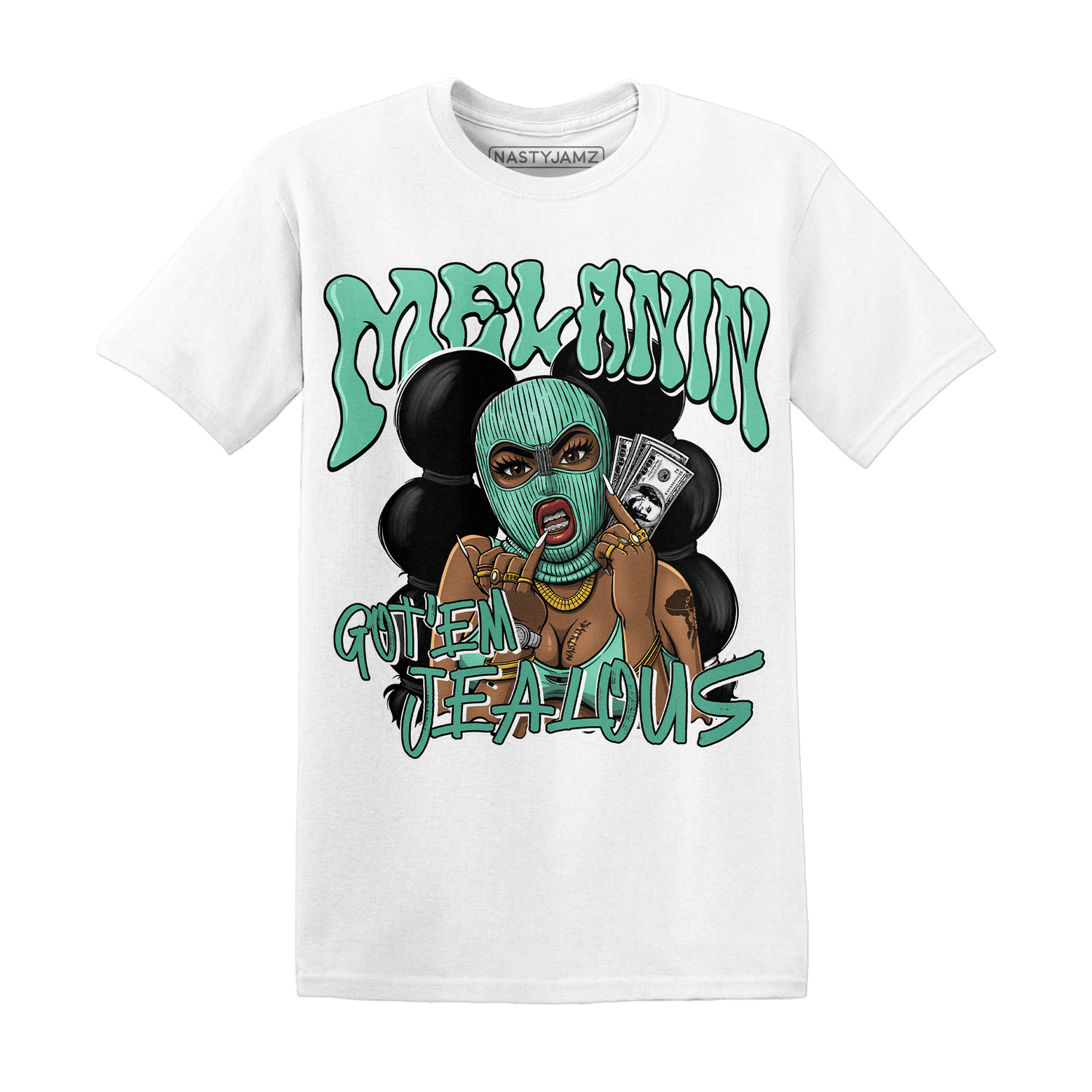 High OG Green Glow 1s T Shirt Match Melanin Got Em Jealous - NastyJamz