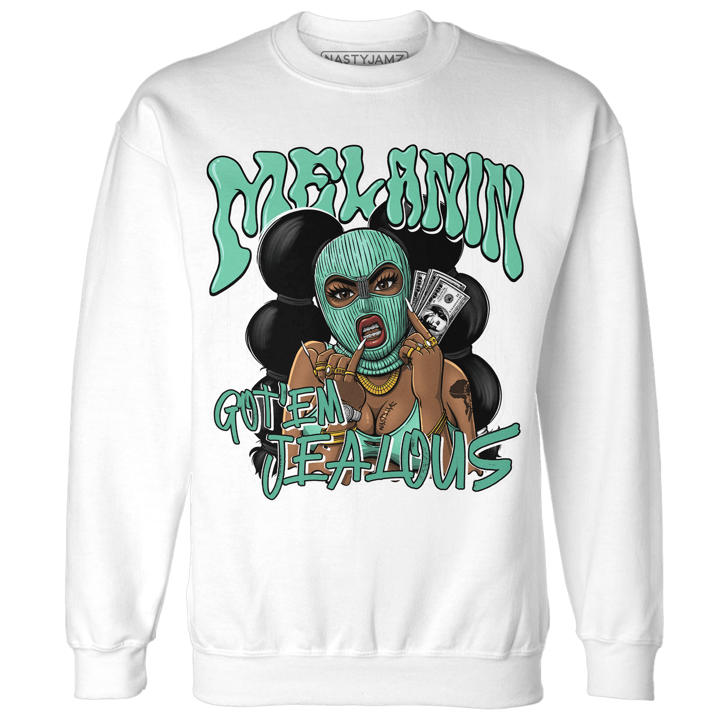 High OG Green Glow 1s Sweatshirt Match Melanin Got Em Jealous - NastyJamz