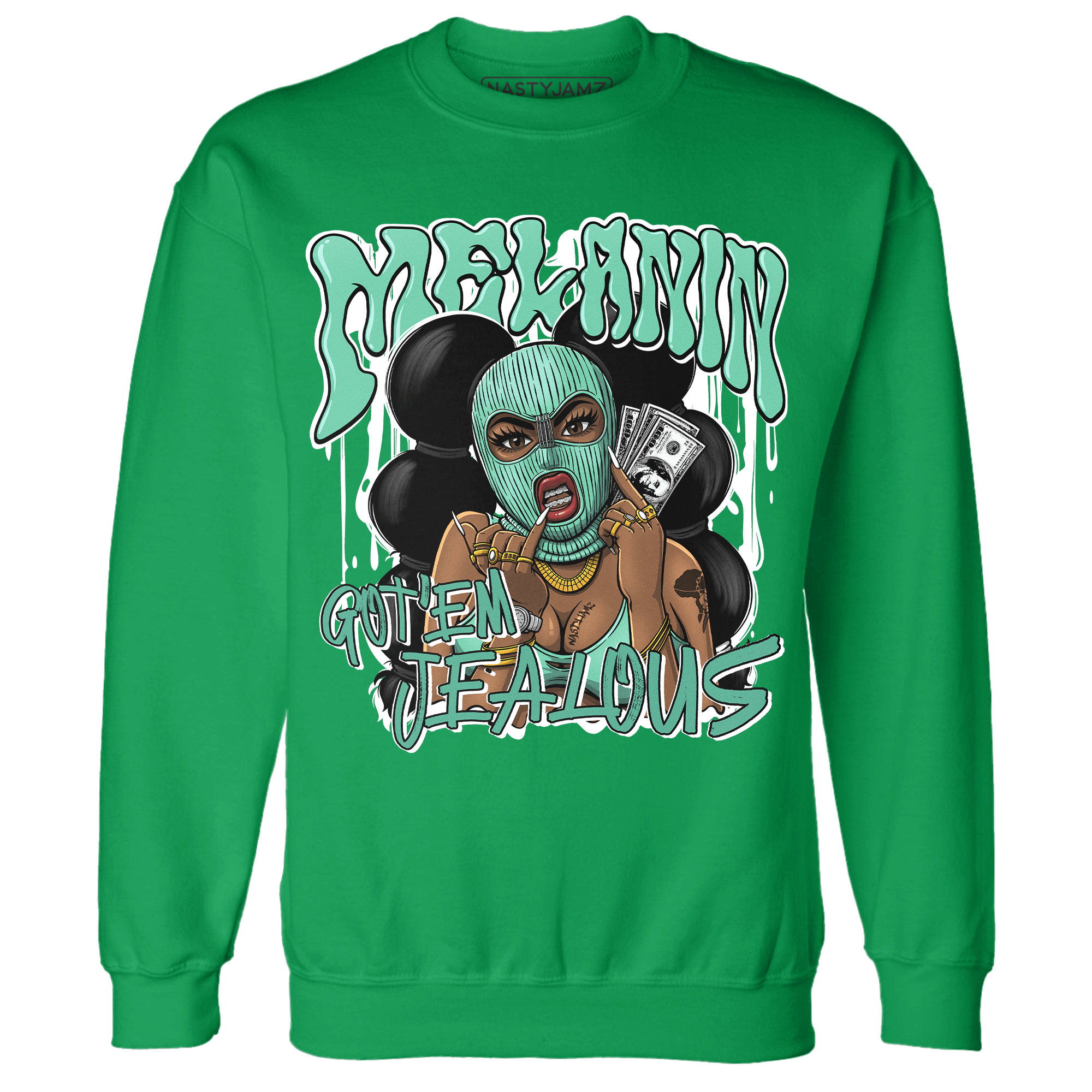 High OG Green Glow 1s Sweatshirt Match Melanin Got Em Jealous - NastyJamz