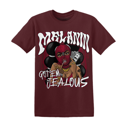 High White Team Red 1s T Shirt Match Melanin Got Em Jealous - NastyJamz