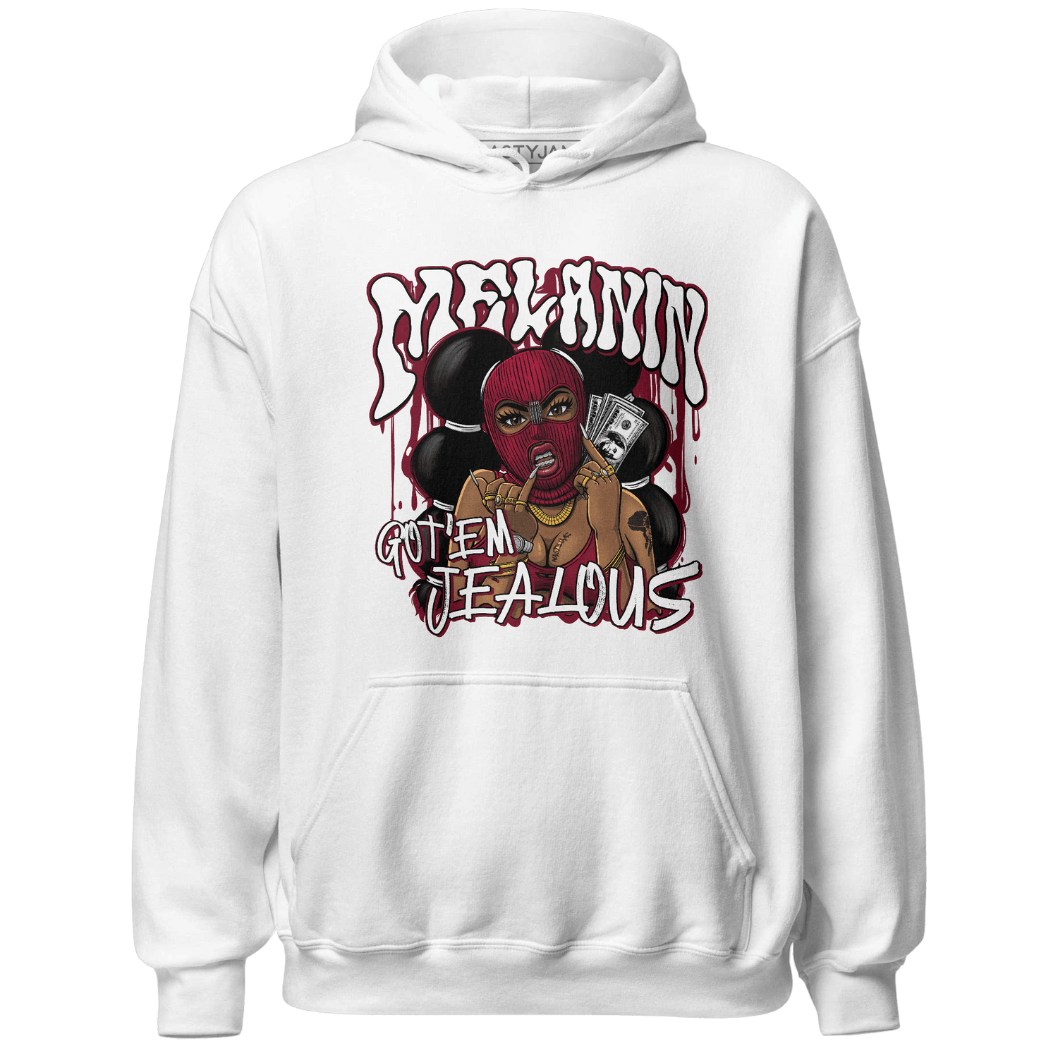 High White Team Red 1s Hoodie Match Melanin Got Em Jealous - NastyJamz