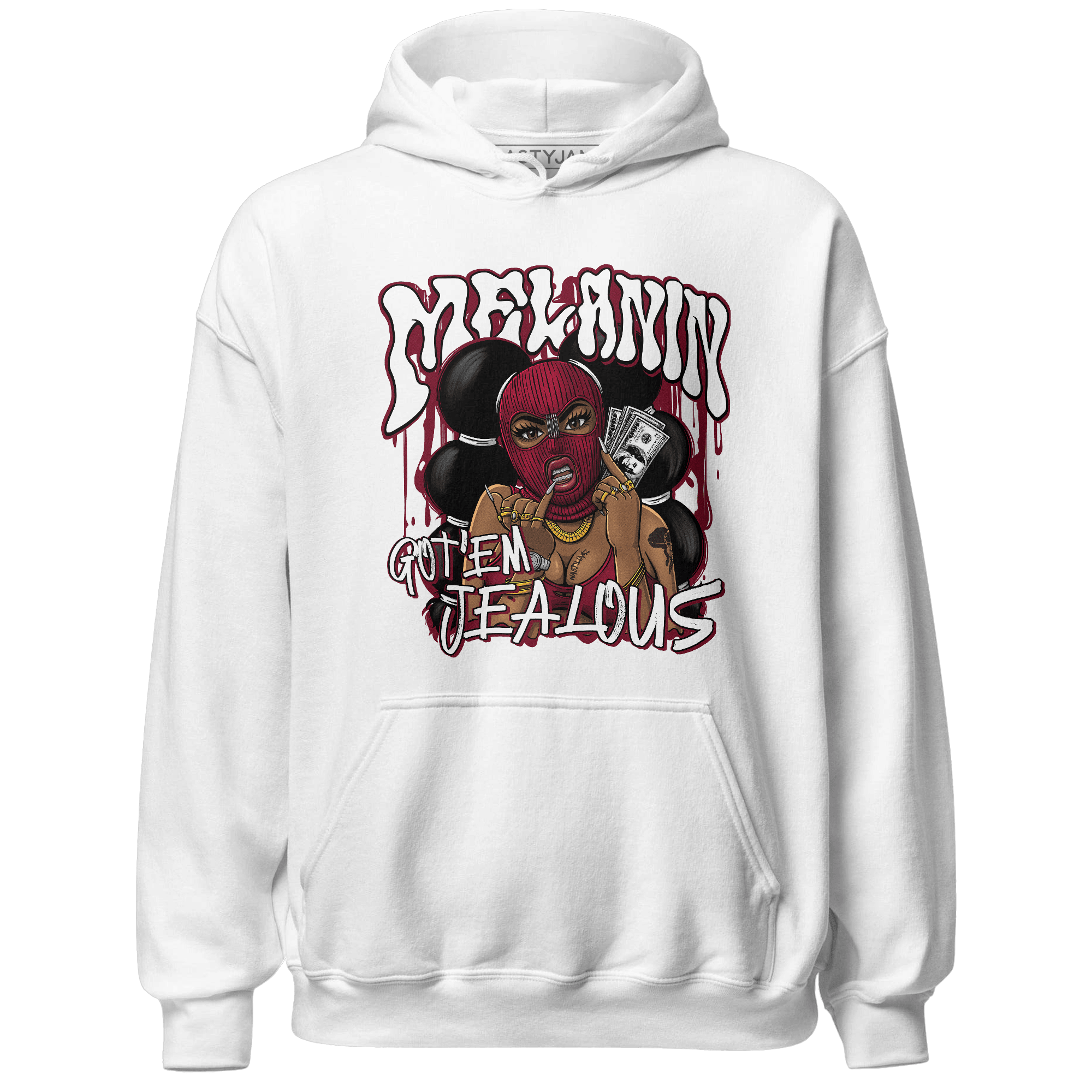 High White Team Red 1s Hoodie Match Melanin Got Em Jealous - NastyJamz