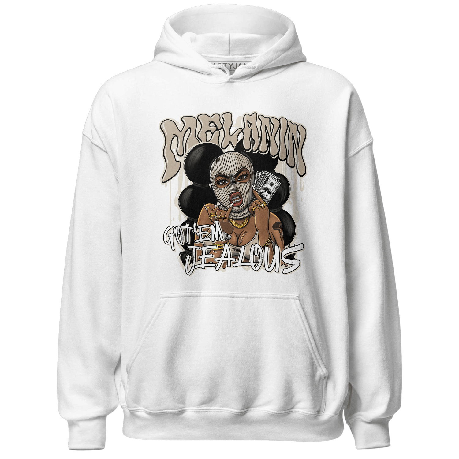 Latte 1s Hoodie Match Melanin Got Em Jealous - NastyJamz