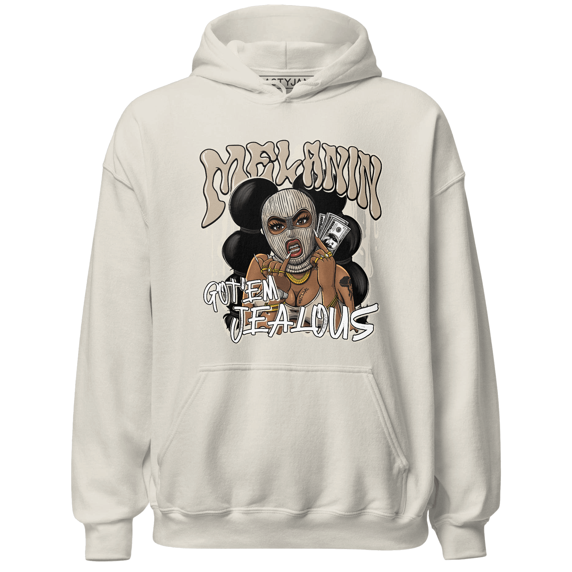 Latte 1s Hoodie Match Melanin Got Em Jealous - NastyJamz