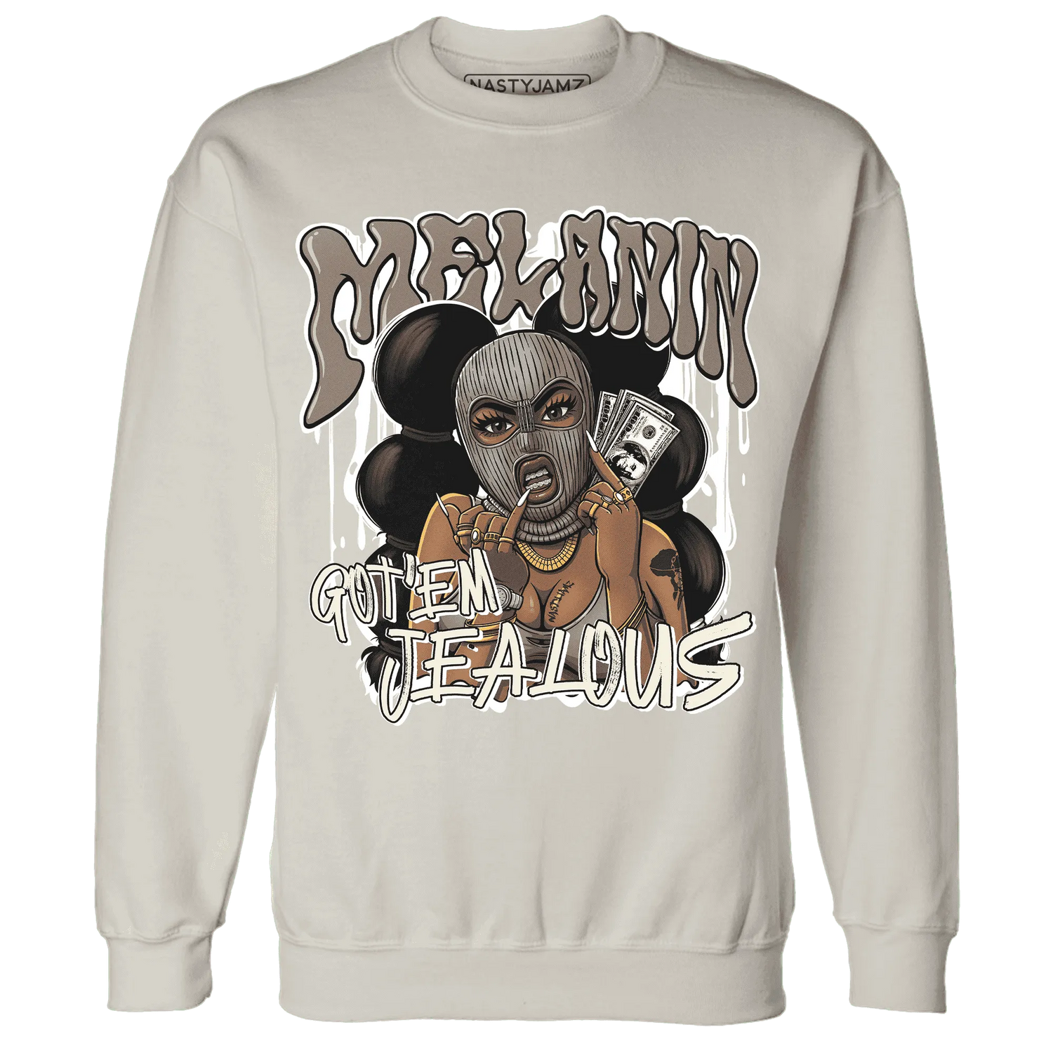 NastyJamz-Low-Mocha-1s-Sweatshirt-Match-Melanin-Got-Em-Jealous