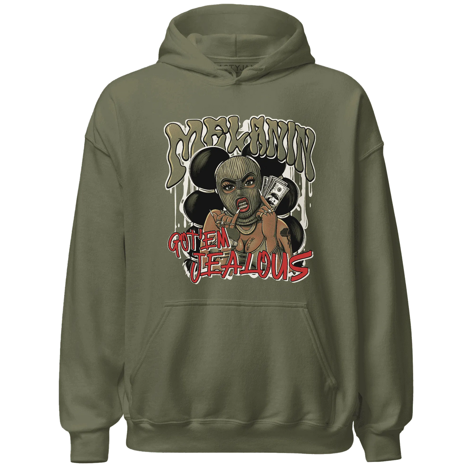 NastyJamz-Medium-Olive-1s-Hoodie-Match-Melanin-Got-Em-Jealous