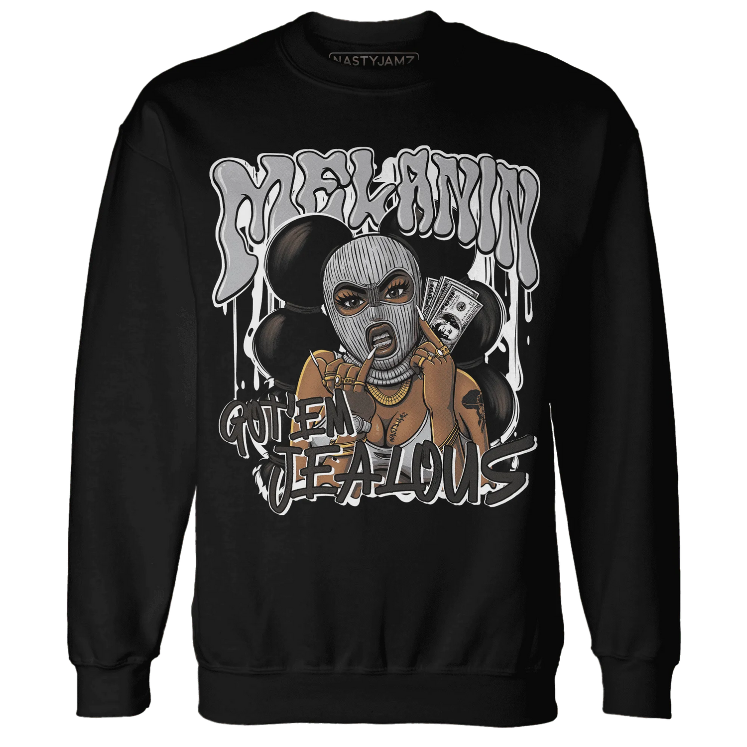 Wolf-Grey-1s-Sweatshirt-Match-Melanin-Got-Em-Jealous