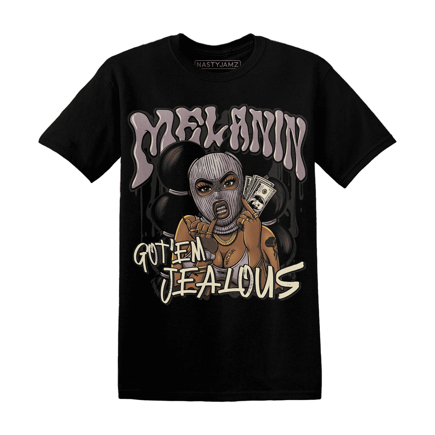 NastyJamz-Black-Violet-Ore-3s-T-Shirt-Match-Melanin-Got-Em-Jealous