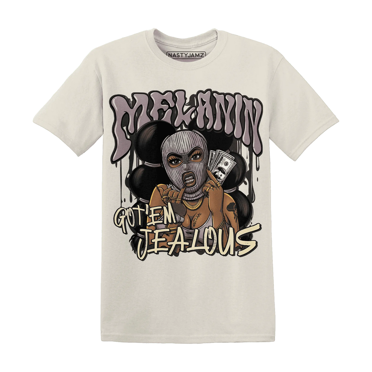 NastyJamz-Black-Violet-Ore-3s-T-Shirt-Match-Melanin-Got-Em-Jealous