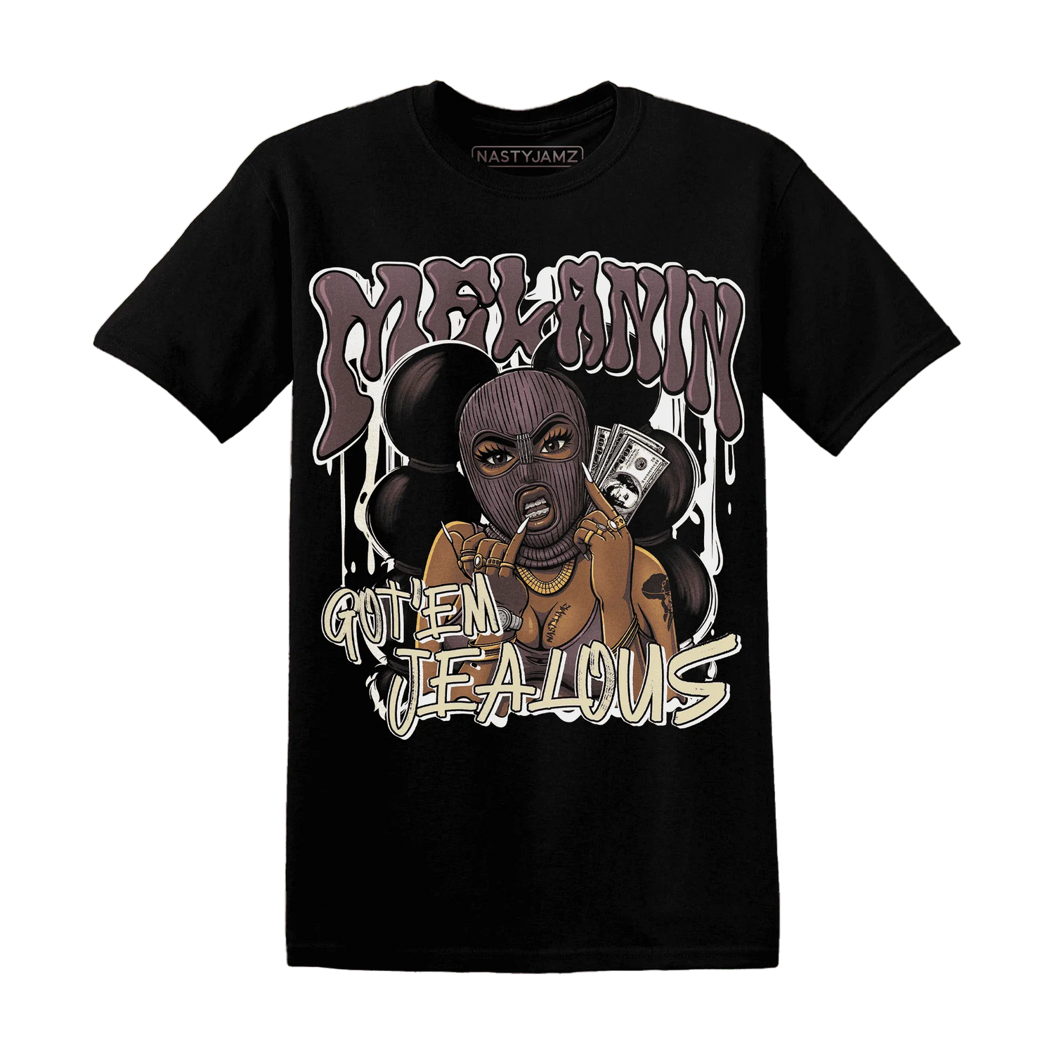 NastyJamz-Burgundy-Crush-3s-T-Shirt-Match-Melanin-Got-Em-Jealous