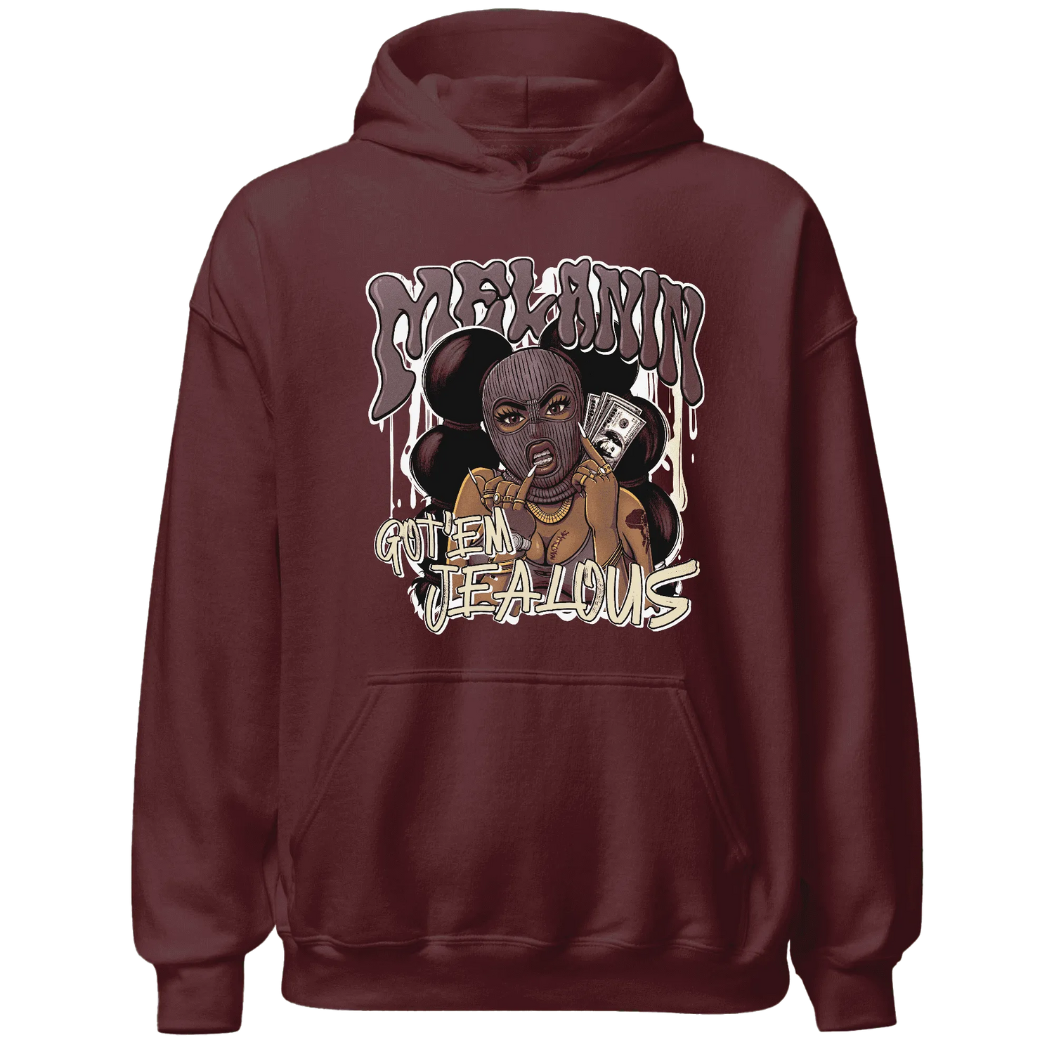 NastyJamz-Burgundy-Crush-3s-Hoodie-Match-Melanin-Got-Em-Jealous