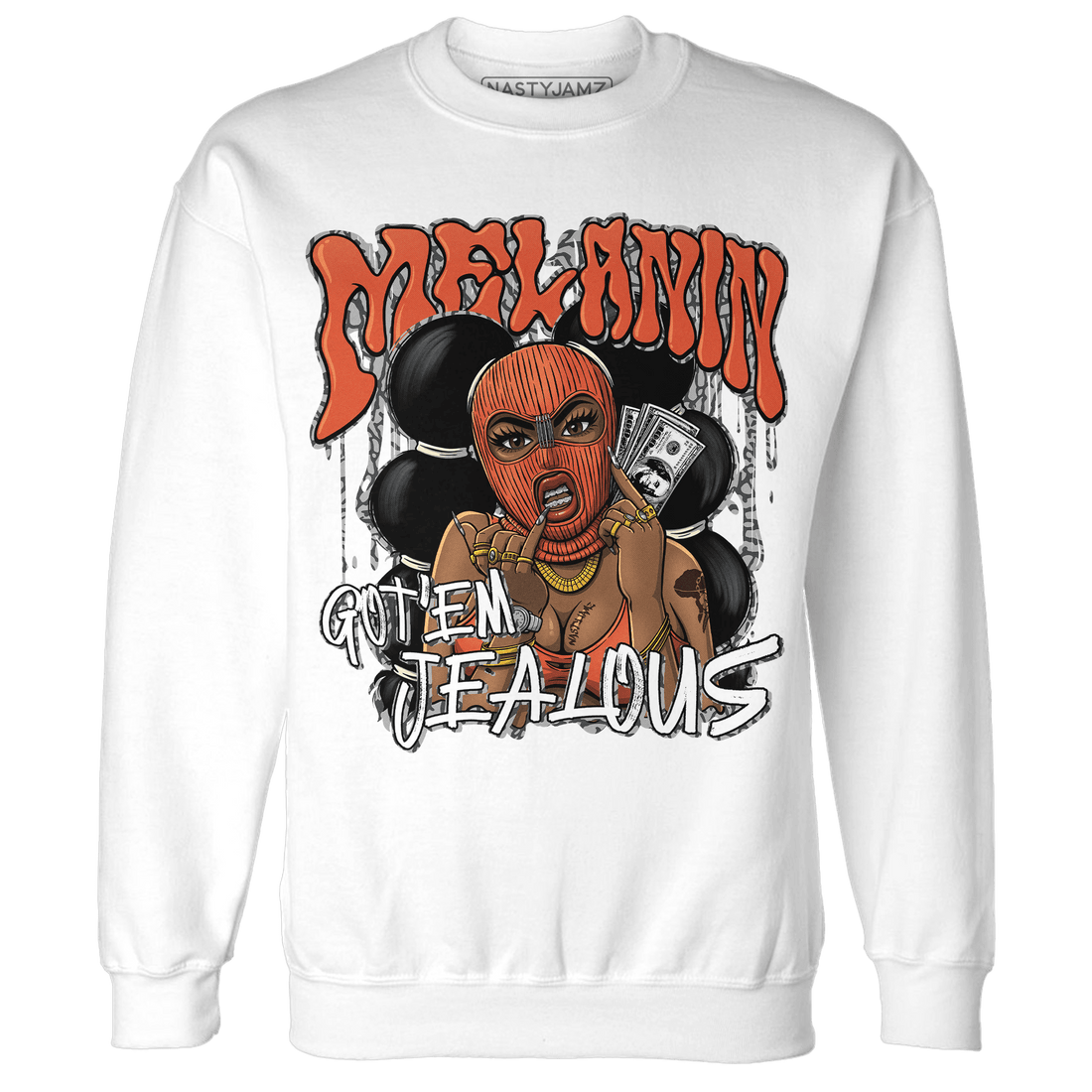 Georgia Peach 3s Sweatshirt Match Melanin Got Em Jealous - NastyJamz