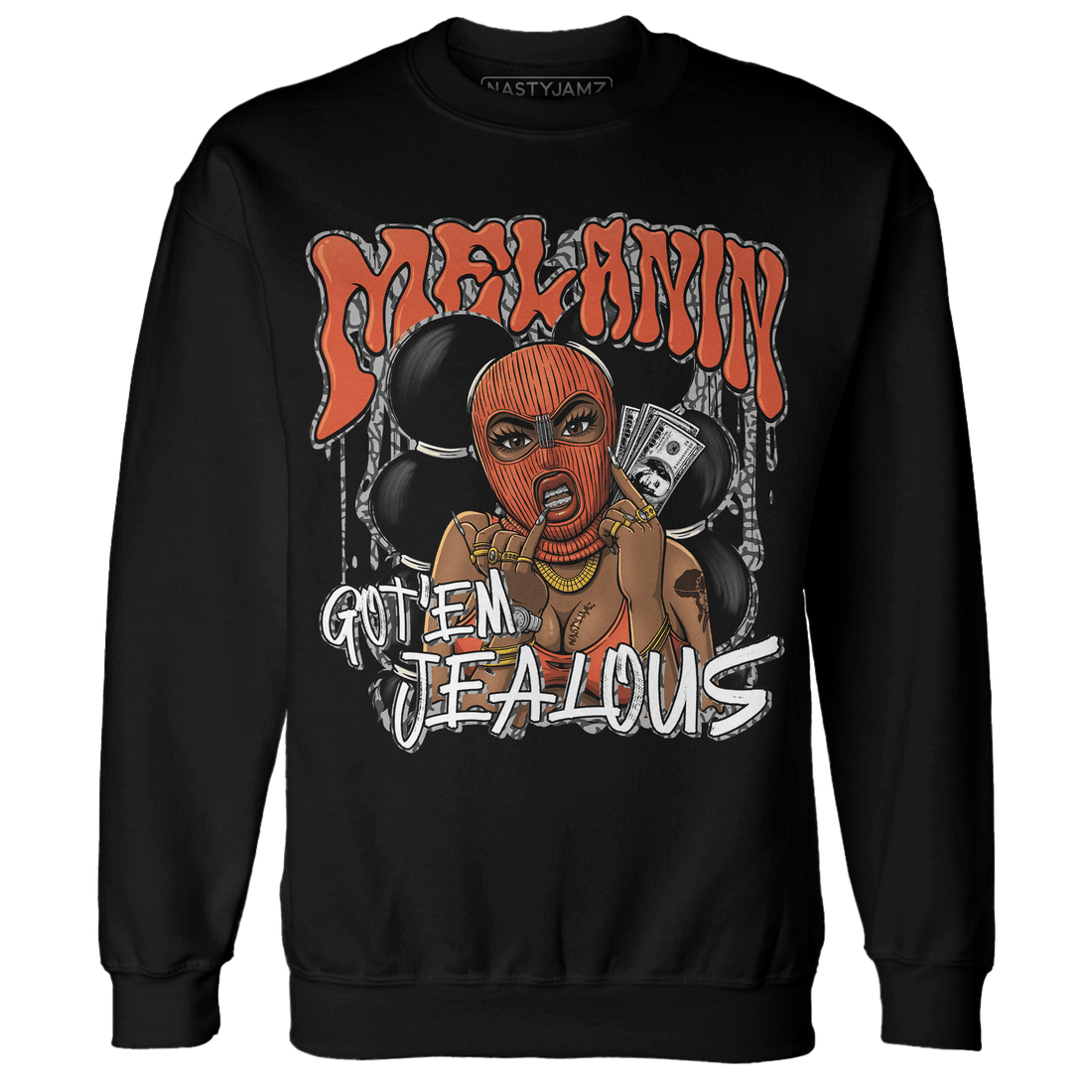 Georgia Peach 3s Sweatshirt Match Melanin Got Em Jealous - NastyJamz