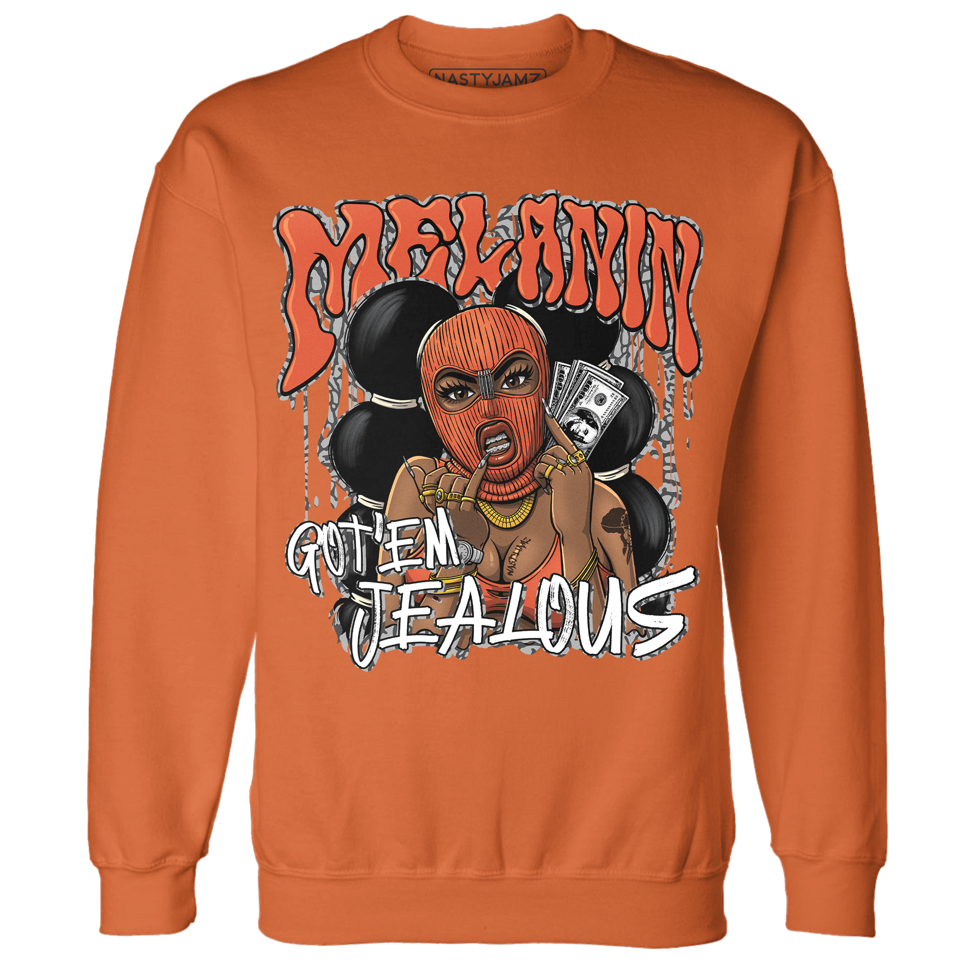 Georgia Peach 3s Sweatshirt Match Melanin Got Em Jealous - NastyJamz